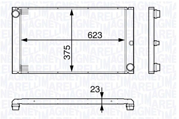 MAGNETI MARELLI Radiators, Motora dzesēšanas sistēma 350213140200